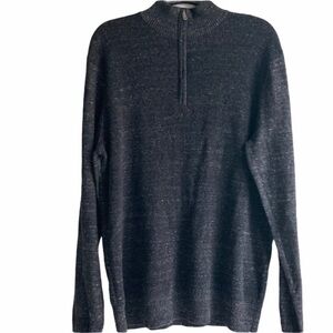 Michael kors Waffle Knit Charcoal Melange Mock Neck Sweater Size L